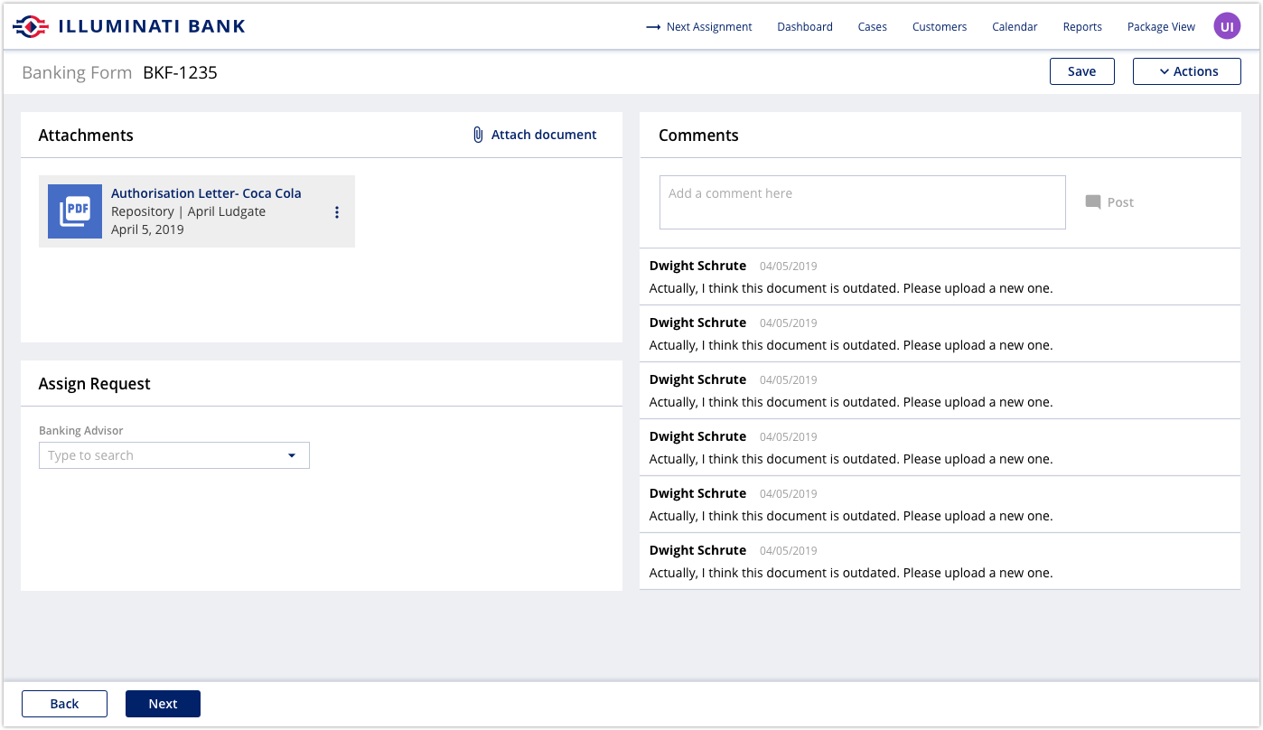 a prototype of the new dashboard
